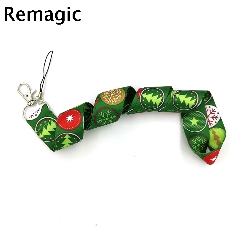 Рождественская елка украшения шейный ремешок брелок мобильный телефон ремень ID