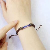 1pc 68mm curve tube bracelets premade woven cotton bracelet rice vial bracelets wish bracelet diy jewelry