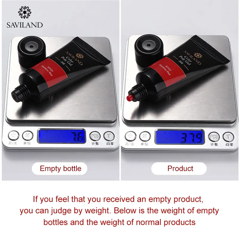 Saviland 30 г акриловый ic гель УФ-наращивание лак прозрачный розовый мягкий без