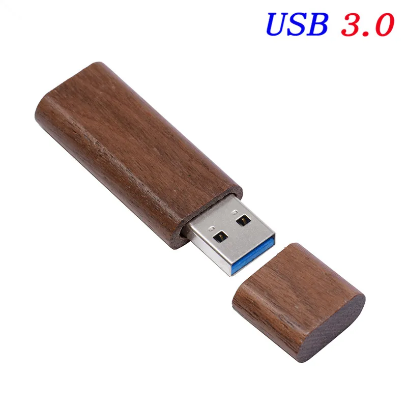 JASTER высокоскоростной деревянный логотип 32 ГБ 16 ГБ 8 ГБ флеш-накопитель USB 3,0 карта памяти упаковка pendrive 64 ГБ - Цвет: walnut wood