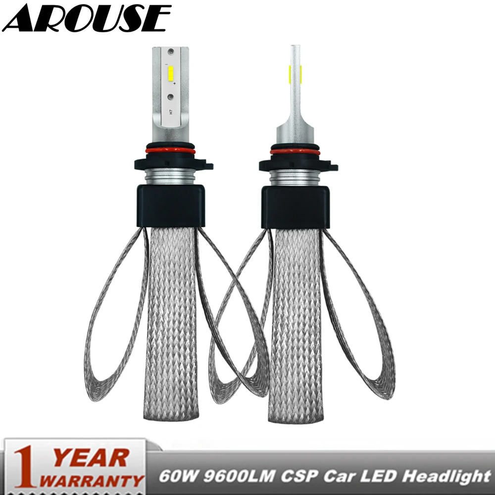 Светодиодсветодиодный лампы для передсветильник фар AROUSE 9006 H11 H1 9005 H7 H4