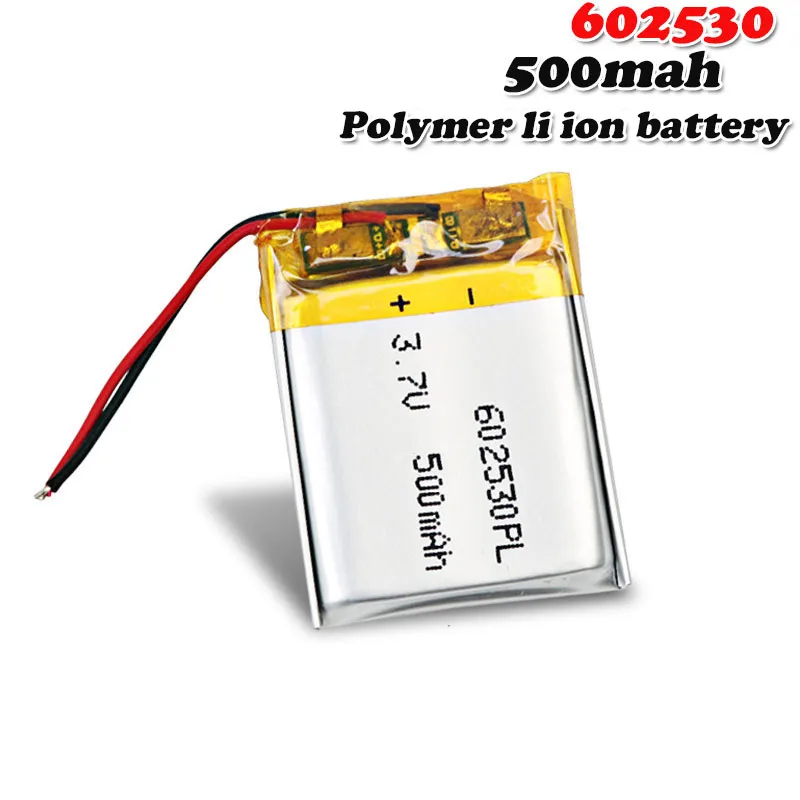 Литиевая аккумуляторная батарея 602530 3 7 в 500 мАч для bluetooth наушников MP3 MP4 MP5 GPS DVD