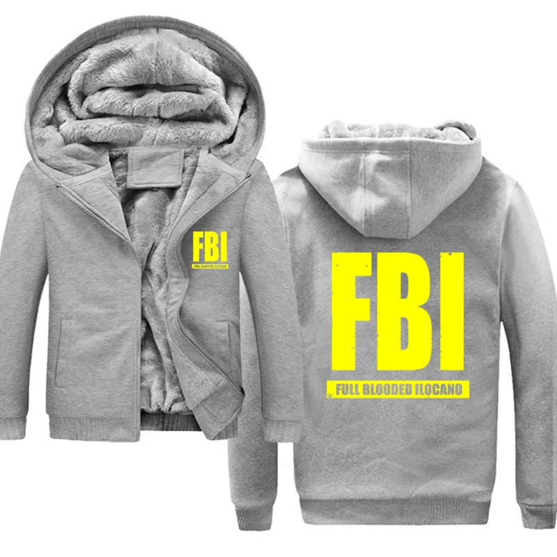 

FBI, Full Blooded Ilocano Winter Thicken Hoodie mens tracksuit Men Hoodies Winter Thick Warm Men Hoodies Coat Sportwear Male