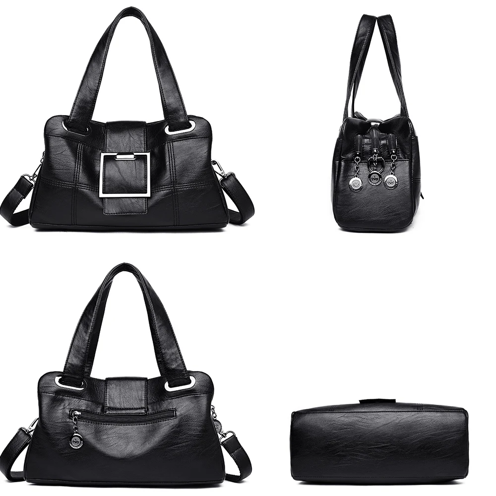 Сумка тоут женская трехслойная из кожи дизайнерская Роскошная сумочка на плечо