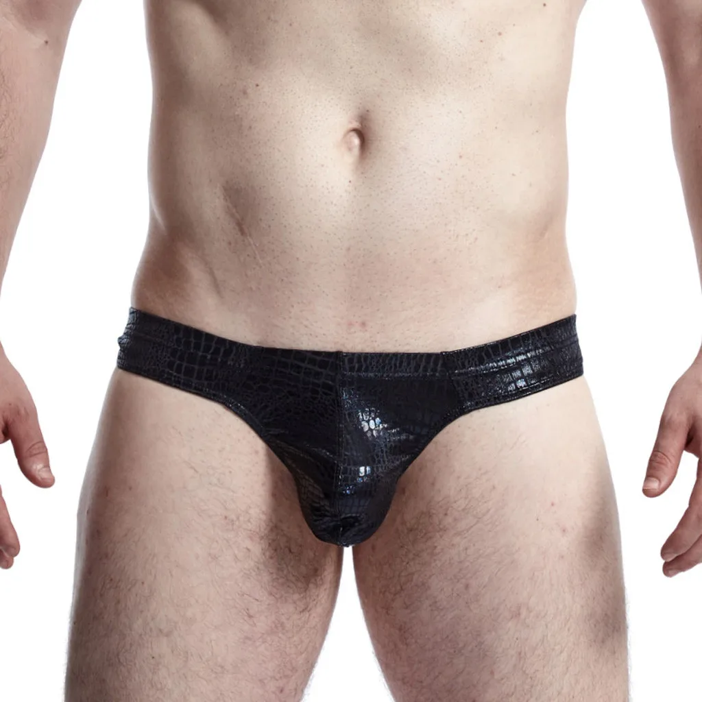 Трусы с заниженной талией Полиэстеровая змеиная ткань U образные выпуклые