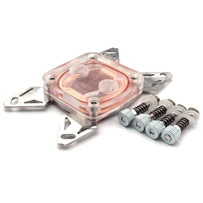 

Computer CPU Cooler Water Cooling Block Copper Base POM Cover for LGA 1155 2011 AMD AM4 Fans Cooling