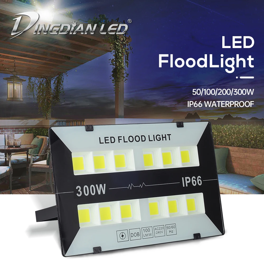 

Waterproof Floodlight LED Flood Light 50W/100W/200W/300W Xtra Brightness AC220-240V Outdoor Garden Park Spotlights Street Lamp