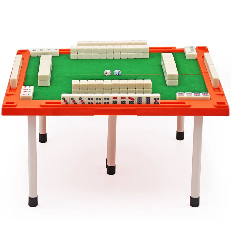 22# Mini mahjong with folding table Chinese Mah-Jong tile 144pcs Portable Tile whole set | Спорт и развлечения