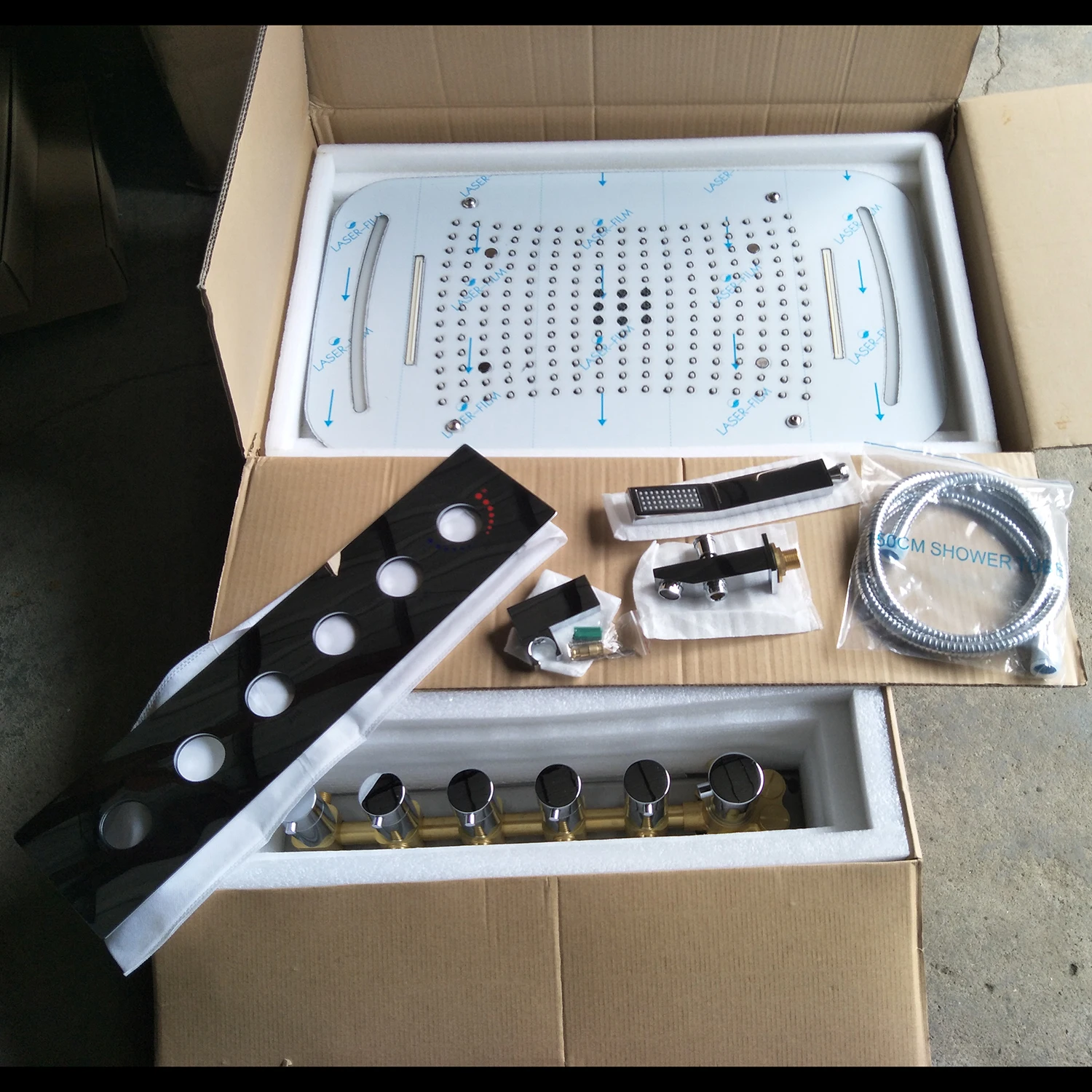 Большая круглая душевая панель многофункциональный смеситель с эффектом дождя