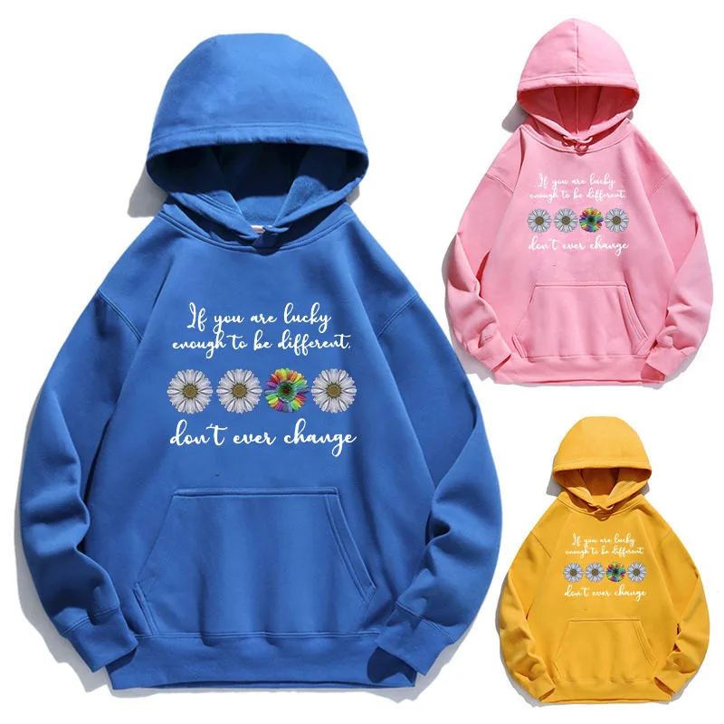

Women Hoodie Don't Change Printed Hoodies Women Fleece Long Sleeve Loose Sweatshirt with Hat Girls Pullovers Winter