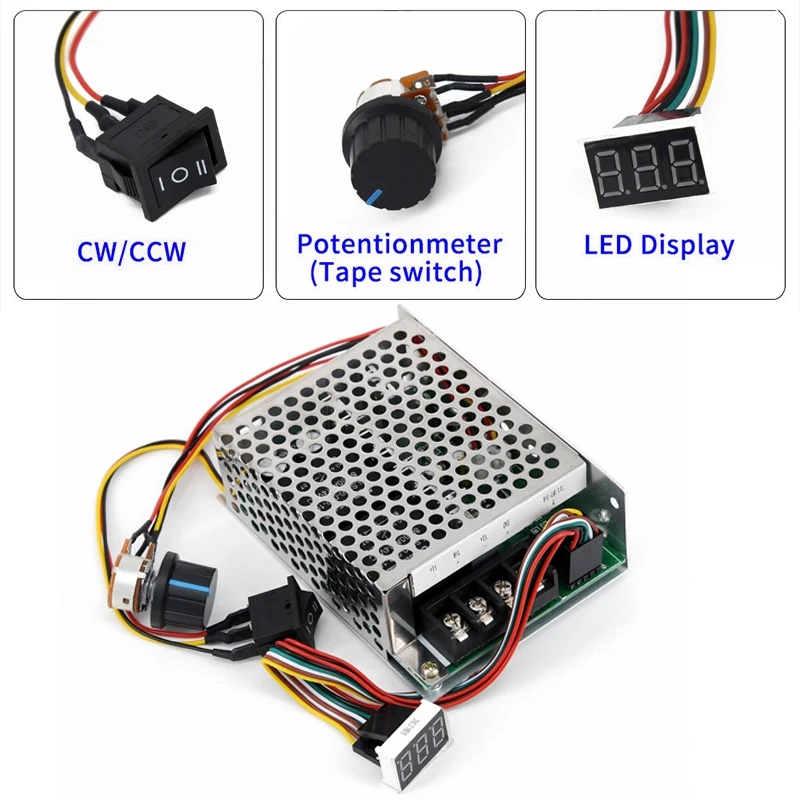 

Dc Voltage 10-55 12/24/48v Pwm Motor Speed Controll Cw Ccw Reversible Switch