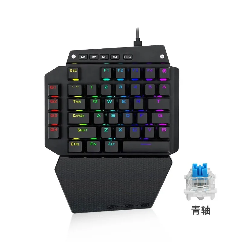 Механическая игровая клавиатура K700 с одной рукой RGB светодиодный ная подсветка
