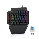 Механическая игровая клавиатура K700 с одной рукой, RGB светодиодный ная подсветка, синий переключатель, полноклавишное макропрограммирование, 44 клавиши, LOLWowDOta2  PUBGCF