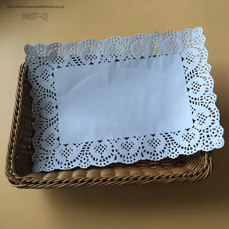 Round oval rectangular lace lace bottom pizza paper pad hollow out oil absorption of about 180 copies