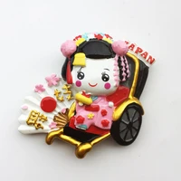 qiqipp japanese creative tourism commemorative maiko rickshaw magnetic refrigerator collection accompanying gifts