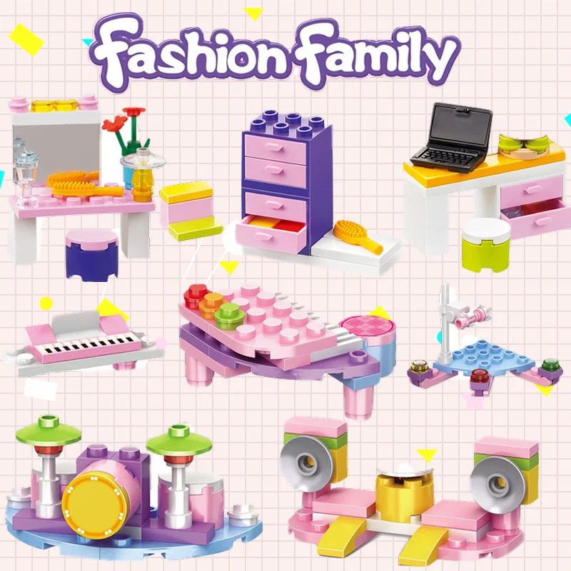 Legoing друзья принцесса MOC создатель мебель туалетное зеркало DIY строительные блоки