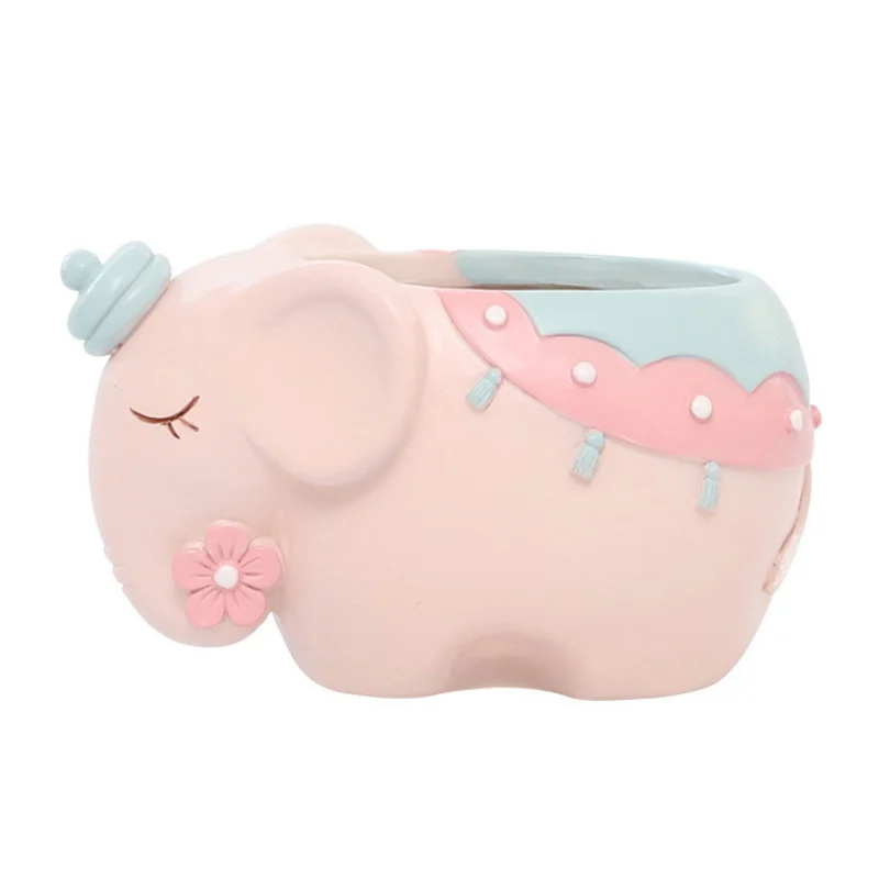 Мультяшные полимерные поделки животные цветочные горшки слон овечка суккулент