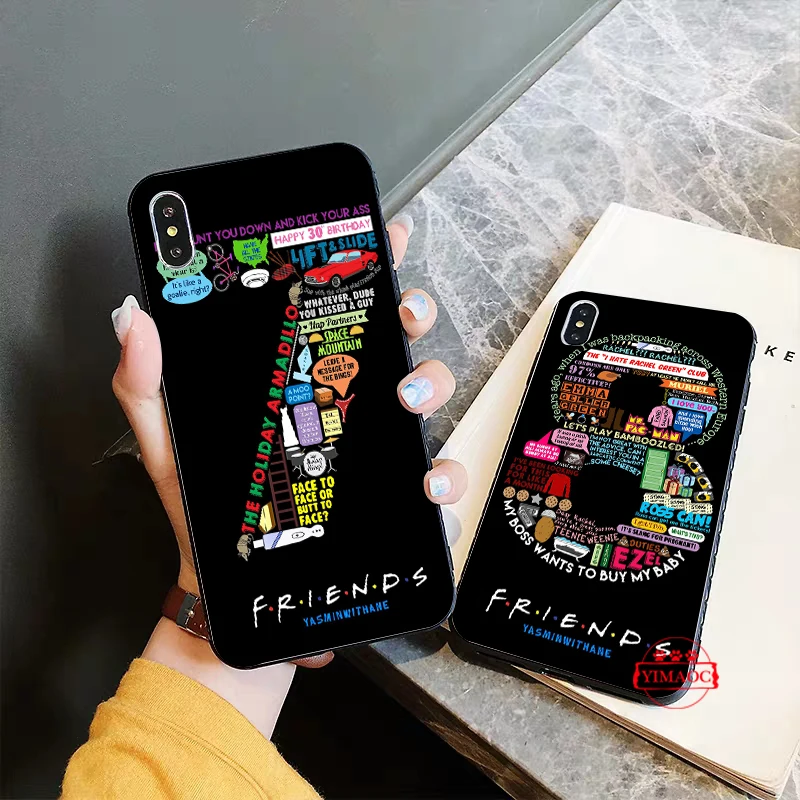 friends numbers Silicone Soft Case for iPhone 5 5S 6 6S 7 8 11 Pro Plus X XR XS Max |