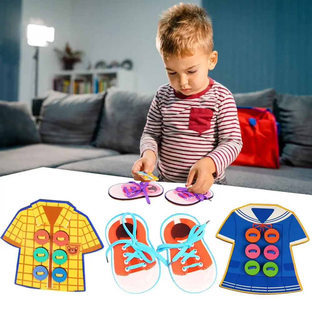 

Jigsaw Puzzle Toys Puzzle Buckle Dressing Board Game Toy For Toddlers Learning Board Teaching Equipment Gift