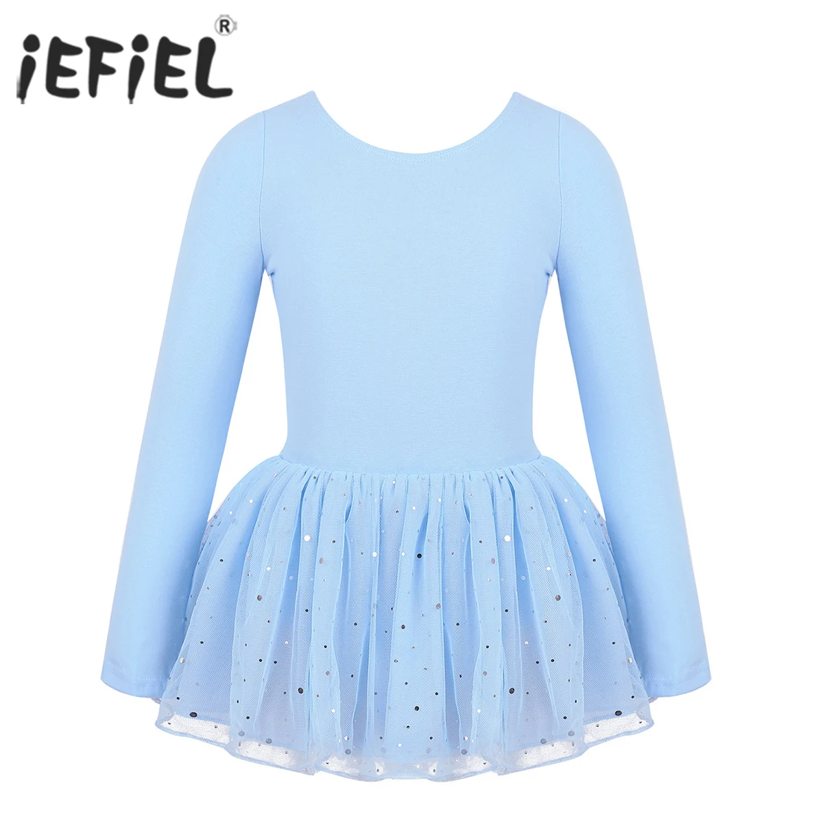 

iEFiEL Ballet Tutu Dress for Girls Kids Shiny Mesh Ballerina Dance Wear Competition Figure Dresses Gymnastics Leotard Costume