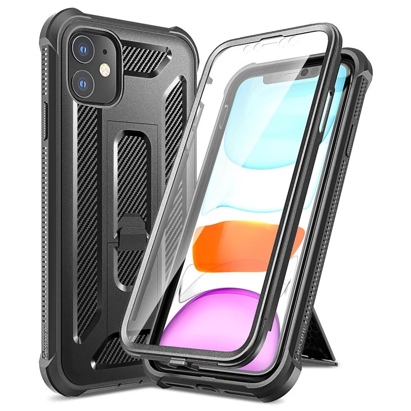 Роскошный Черный Твердый чехол для iPhone 11 pro Max черный с защитной пленкой экрана