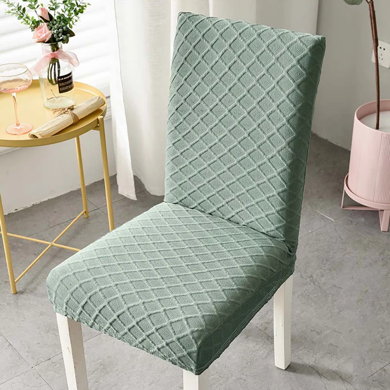 1/4/6 pcs Jacquard Plain Dining Chair Cover Spandex Elastic Slipcover Case Stretch for Wedding Hotel Banquet | Дом и сад
