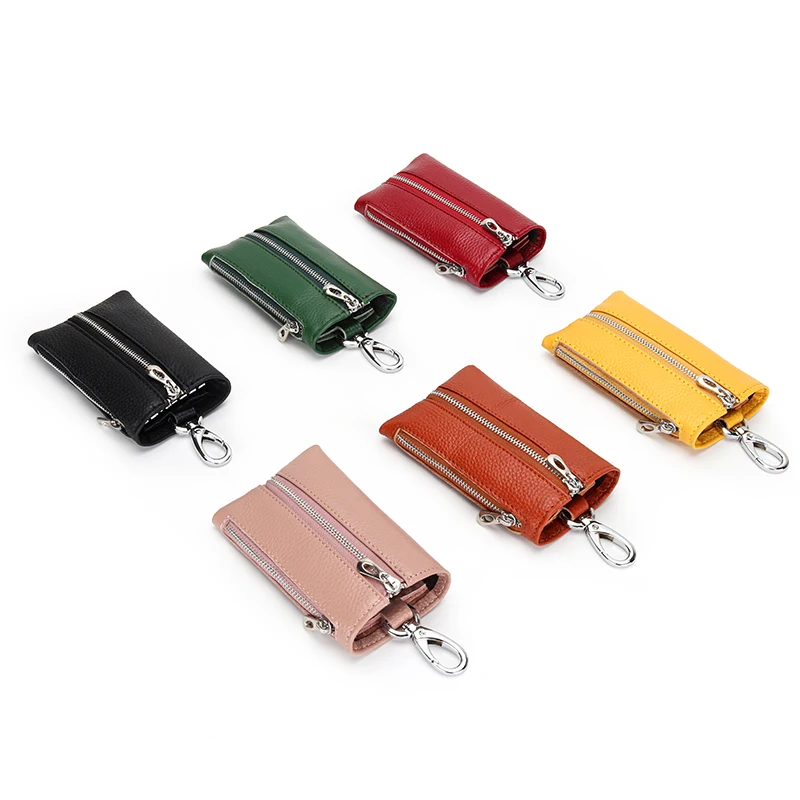 Fashion brand new leather key chain wallet men and women key card holder storage bag key chain 2021 fashion mini card holder