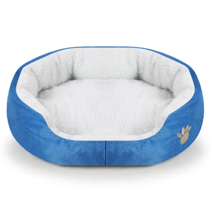 Стильная теплая кровать для собак мягкие круглые коврики маленьких средних