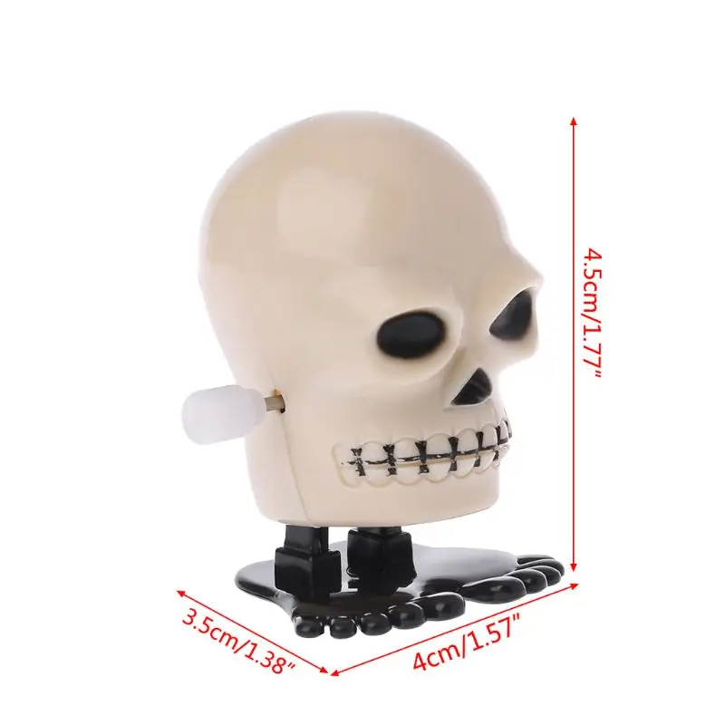 

Halloween Clockwork Jumping Skull Mechanical Educational Toy Prank Game Supplies Y4UD