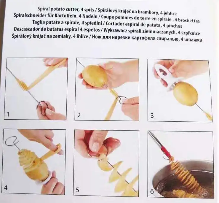 Спиральный резак для картофеля кухонные аксессуары овощные картофельные чипсы