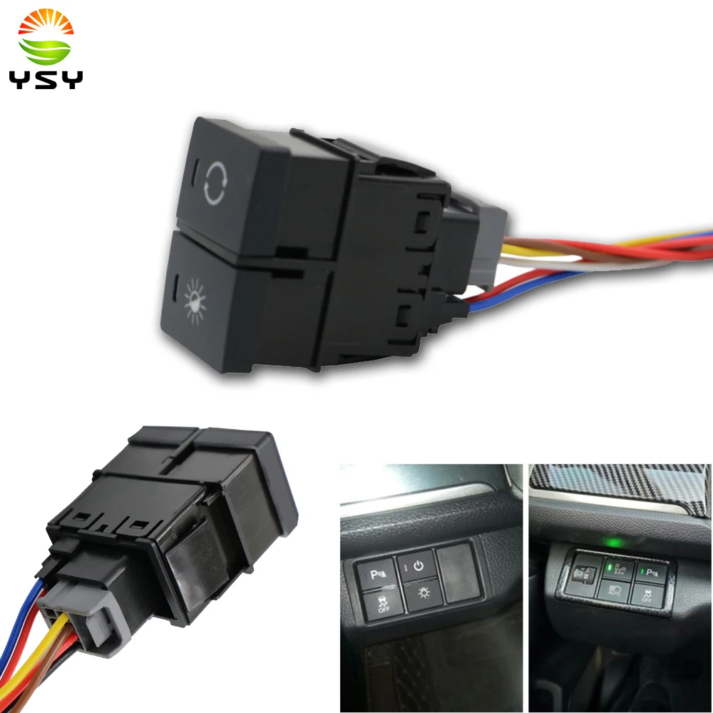 

YSY 1pcs Dual key switch fog light supply LED fog light Switch Button for Honda