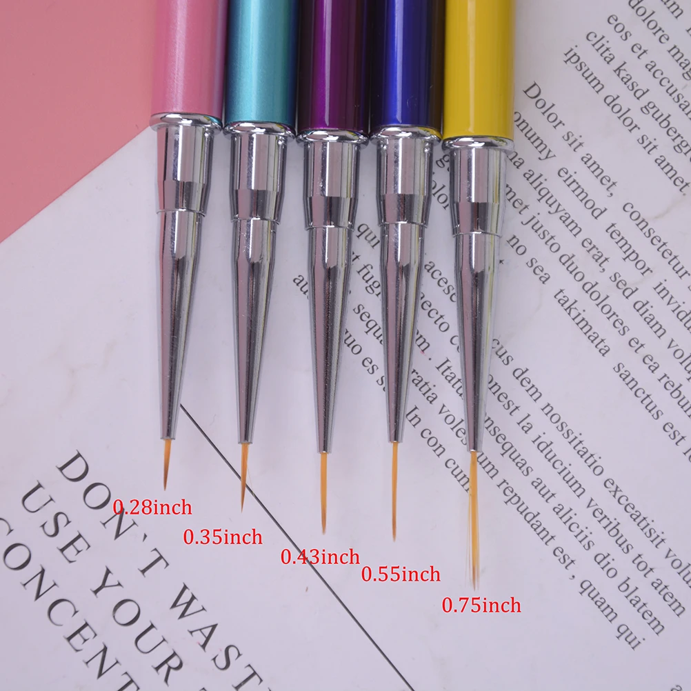 

Nail Art Liner Painting Pen 3D Tips DIY Acrylic UV Gel Brushes Drawing Flower Line Grid French Design Manicure Tools