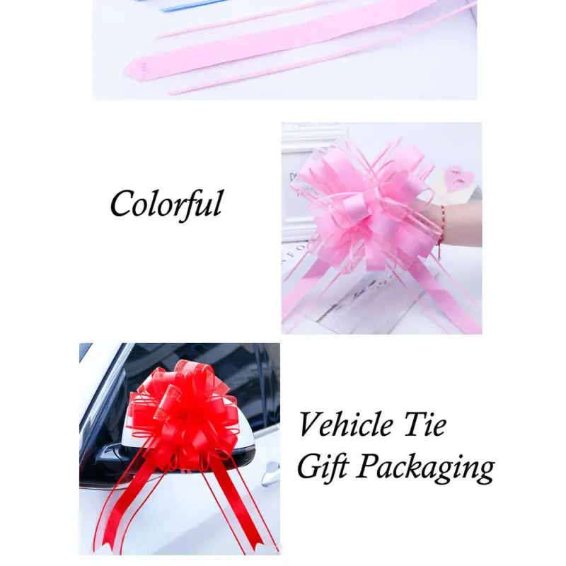 Лента из органзы с бантом рождественский подарок Свадебная вечеринка цветы