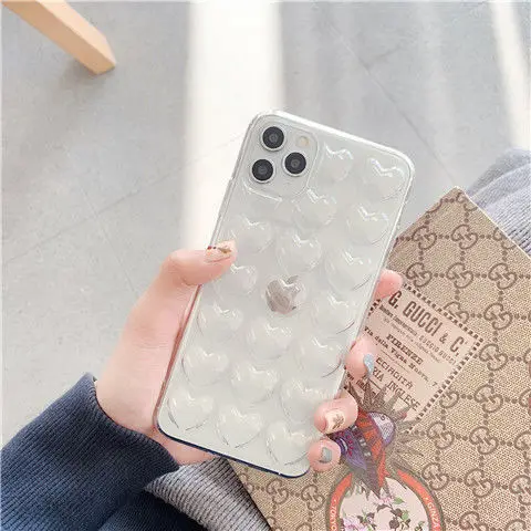 

Shockproof Heart Matte Case For iPhone 12 11 Pro Xs Max XR X 6 7 8 Plus SE Mini Luxury Silicone Bumper Clear Hard PC Cover Funda