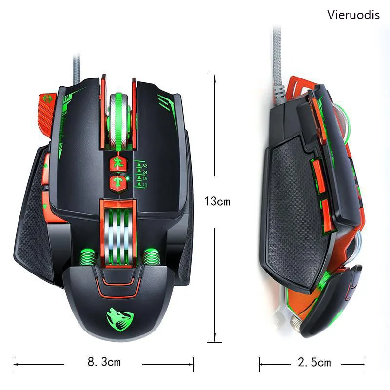Gaming Mouse Wired USB Adjustable 3200DPI Gamer Optical Professional Eat chicken mouse Game Mice For PC Computer | Компьютеры и офис