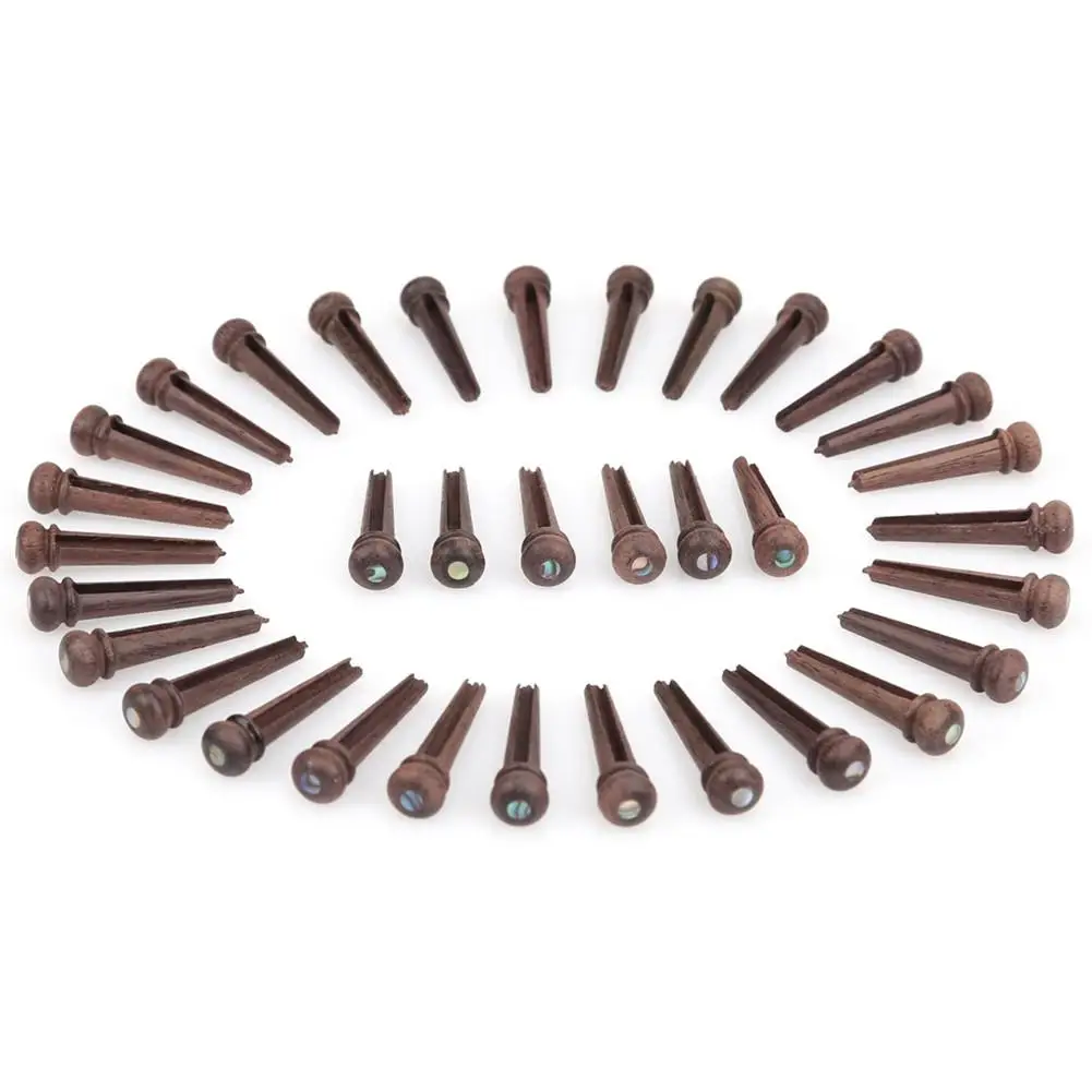 

Hot sale 6Pcs Rosewood Bridge Pins Abalone Dot Puller for Acoustic Guitar Folk Guitar Replacement Accessories