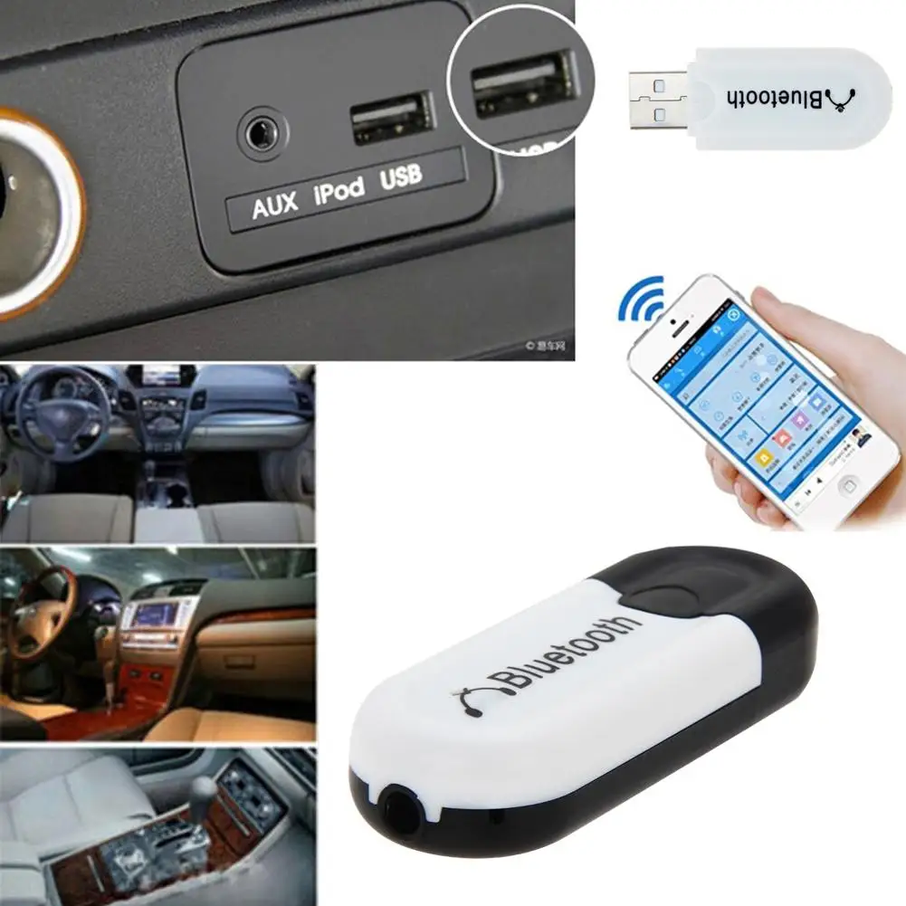 USB-ключ 2 в 1 + аудиоприемник с двойным выходом 3 5 мм автомобильный беспроводной |