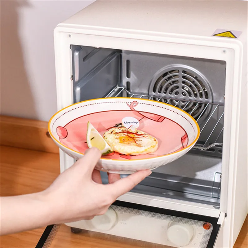 8 дюймов японский Керамика мультфильм риса салатник Кухня стейк на ужин пластины