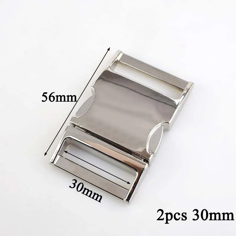2pcs 30mm silver Meetee 2/4 шт. 10-38 мм металлическая пряжка изогнутая клипса для Паракорда Браслет ошейник сумки Ленточные Стропы пряжки аксессуары - Цвет: 2pcs 30mm silver