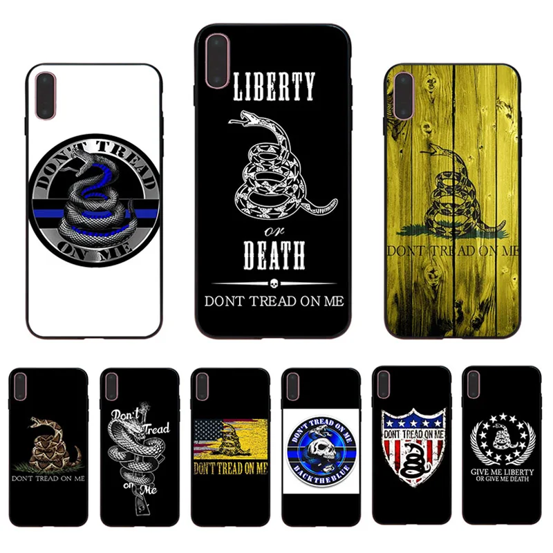 

Liberty Or Death do not Tread On Me Soft TPU Phone Case Cover For iPhone 8 7 Plus X XS XR 6 6S XSMAX 5S SE 2020 11pro Cover Capa
