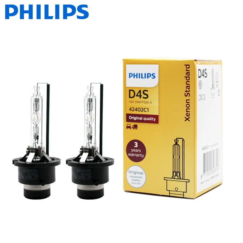 Сменная ксеноновая лампа 2X Philips HID D1S D2S D2R D3S D4S D5S 35 Вт 4200K|Лампы для автомобильных