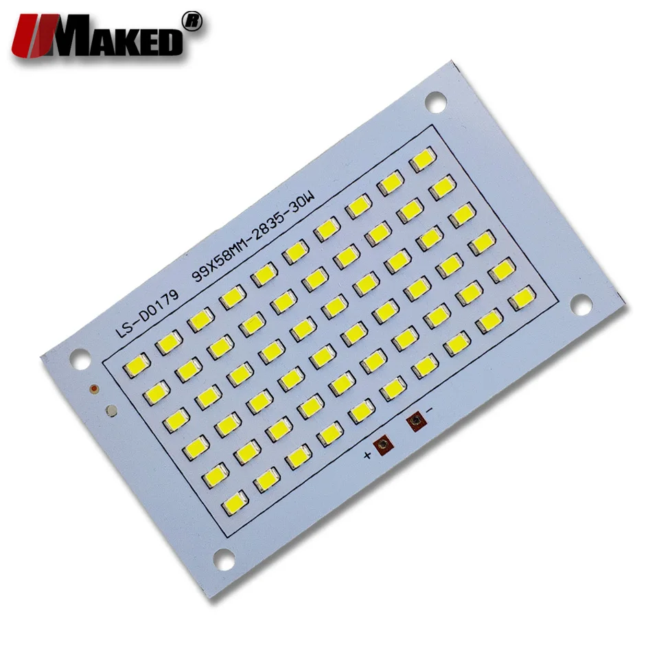 30W 99x58 мм SMD2835 светодиодный PCB прожектор пластина 30 50 100 150 Вт источник света