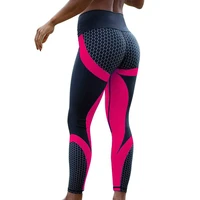 sport women fitness running yoga pants honeycomb printed womens push up sport leggings professional leggins tights trousers