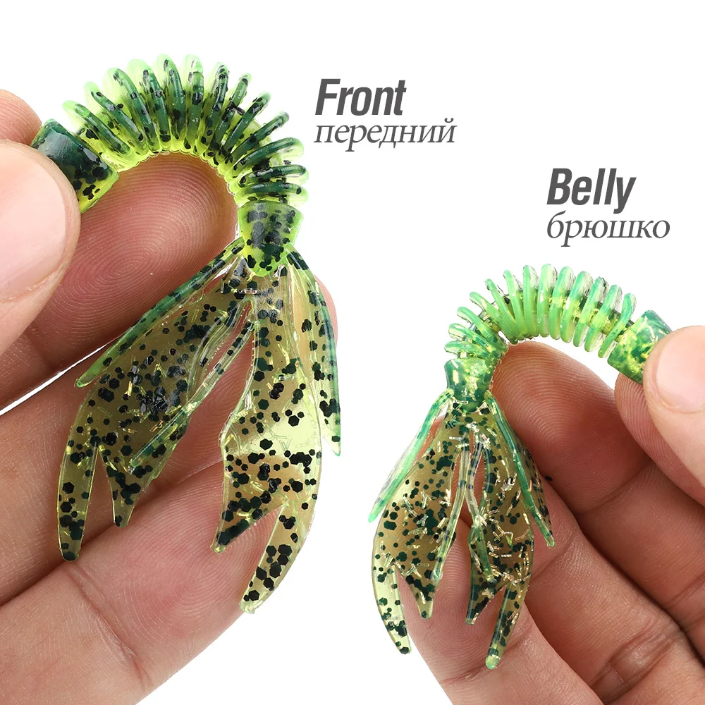 DONQL 10Pcs Worm Soft Fishing Lure Artificial Silicone Rubber Swimbait Lifelike Fishy Smell Lures With 5Pcs Crank Fishhook | Спорт и