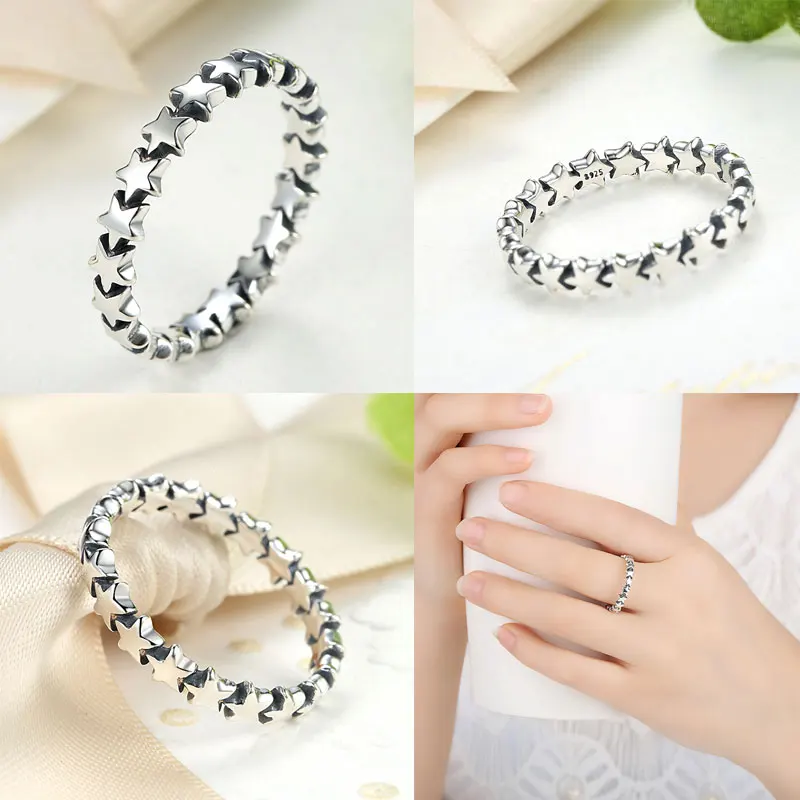 Женское Обручальное кольцо из серебра 925 пробы в европейском и американском