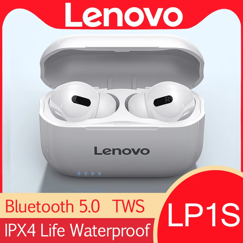

Lenovo LP1S TWS Wireless Earphone Bluetooth 5.0 Dual Stereo Noise Reduction Bass LP1 New Upgraded Version Sports Touch Earbuds