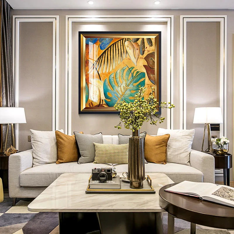 Роскошный Ретро-постер с абстрактными банановыми листьями скандинавский