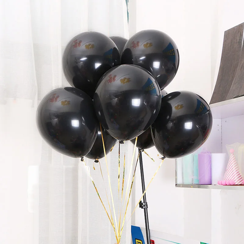 100 шт./пакет 10 дюймов 2 г розовое золото черный серебристый цвет латексный шар