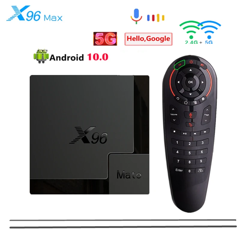 

Новый мини Смарт Android 10,0 TV BOX X96 Mate ТВ приставка Android 10 4G/64G 2,4G и 5G двухъядерный процессор Wi-Fi X96Mate 6K Media Player PK H96 MAX TX6S