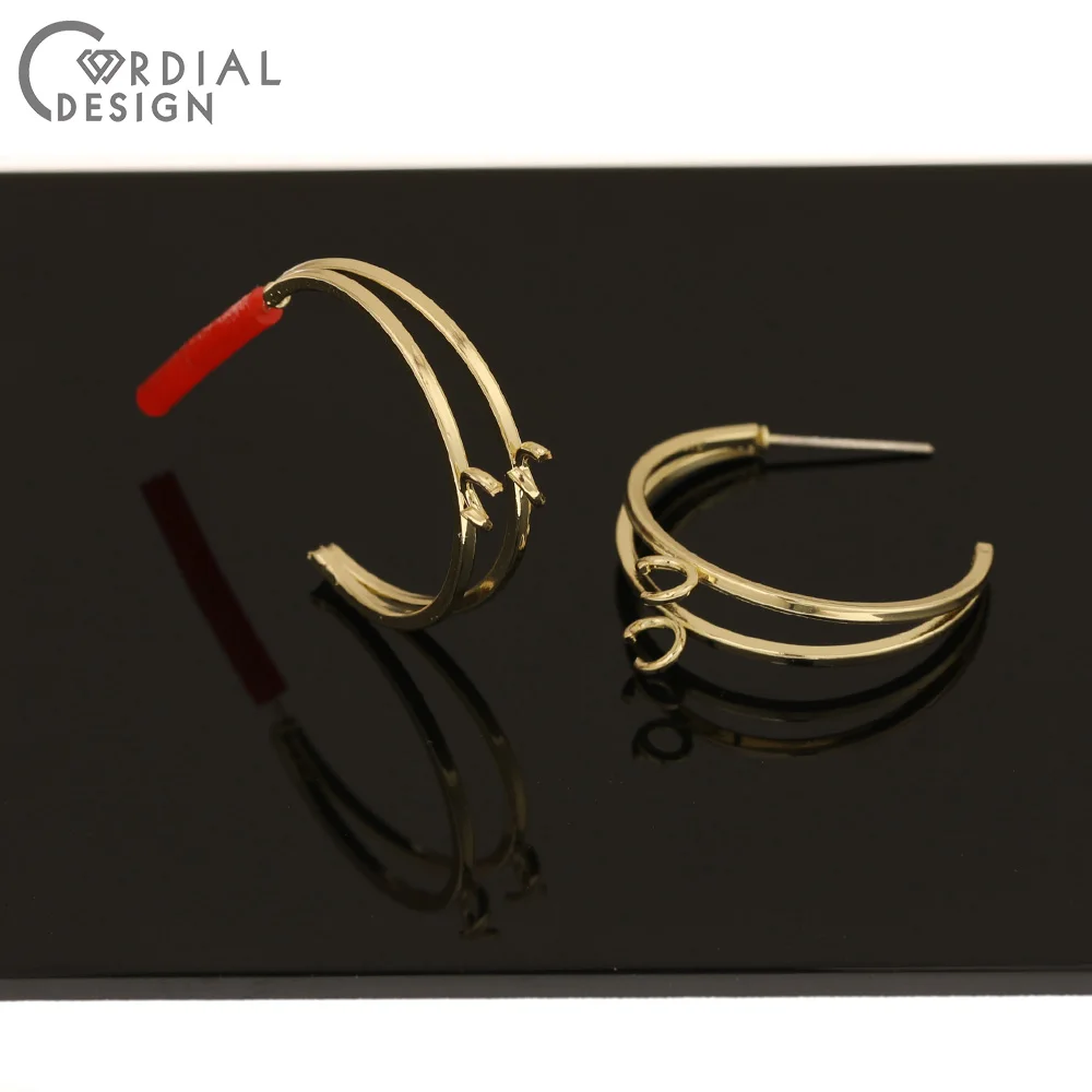 

Cordial Design 100Pcs 21*25MM Jewelry Accessories/Earrings Stud/Round Shape/DIY Making/Hand Made/Jewelry Findings & Components